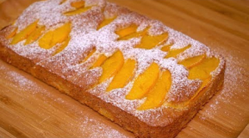 Этот ПИРОГ с ПЕРСИКАМИ Потрясающе Вкусный! Очень Легкий рецепт пирога к чаю