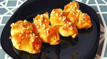 Круассаны с Ананасом! Из готового слоеного теста, с Орехами и Медом!