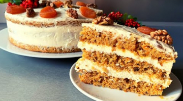Морковный Торт ✦ Крем Пломбир На Сметане ✦ Carrot Cake // Кулинарим с Викторией
