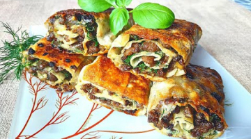 Трубочки из ЛАВАША с Мясным Фаршем на Сковороде! Простая и Вкусная Закуска!